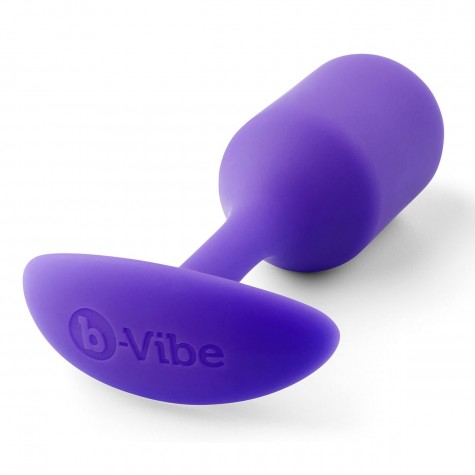 Фиолетовая пробка для ношения B-vibe Snug Plug 2 - 11,4 см.