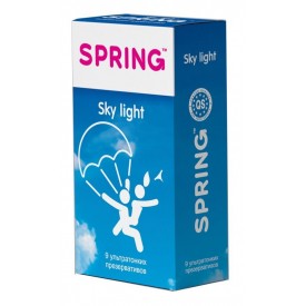 Ультратонкие презервативы SPRING SKY LIGHT - 9 шт.